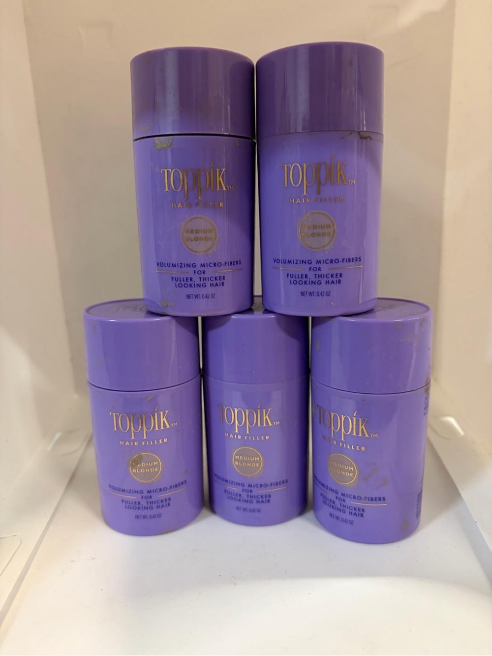 Toppik Hair Medium Blonde Filler Volumizing Micro-Fibers -5 bottles $20